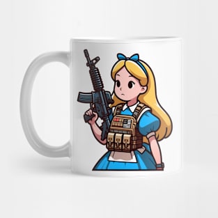 Tactical Wonderland Odyssey Tee: A Unique Twist on Alice's Journey Mug